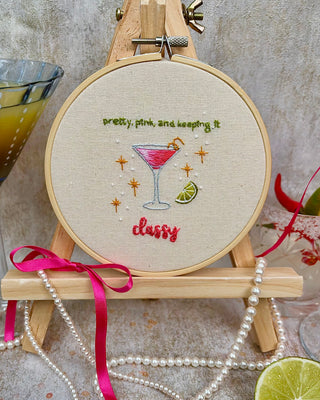 Cosmopolitan Embroidery Kit (The Cocktail Collection)