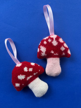 Lambswool Mushroom Hanging decoration