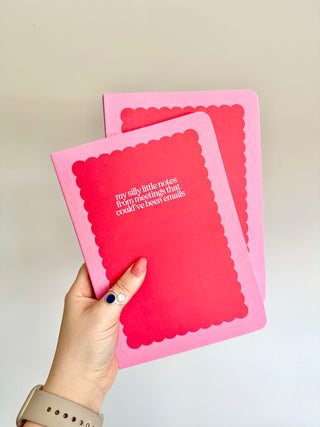 Too Many Emails Pink A5 Notebook