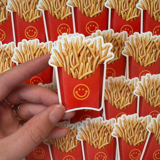 French fries vinyl sticker