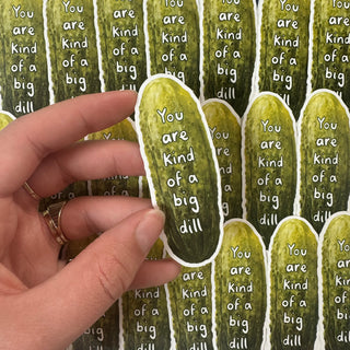 Big dill vinyl sticker