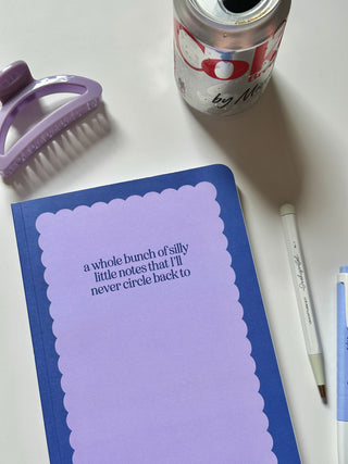 Never Circling Back Purple A5 Notebook