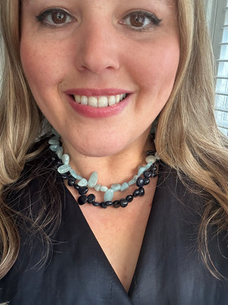 Aquamarine Gold Plated Necklace