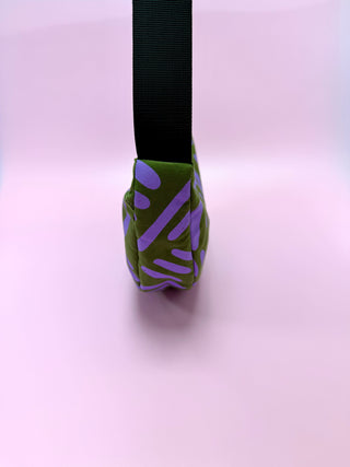 Purple & Green Abstract print Sling bag