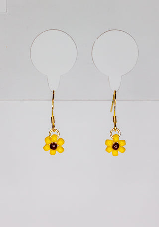 Yellow Sunflower Earrings