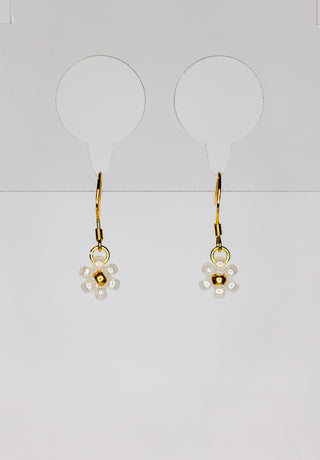 Cream Flower Earrings