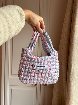 Baby blue + pink Mini Bag