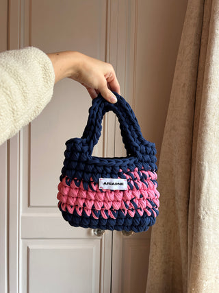 Navy + Pink Mini Bag