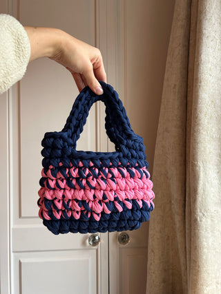 Navy + Pink Mini Bag