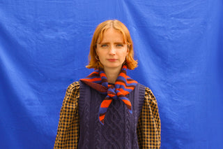 Striped Lambswool Triangle Scarf