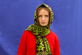 Reversible Patchwork Lambswool Scarf