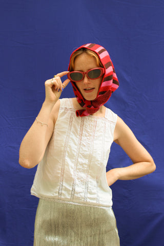 Striped Lambswool Triangle Scarf