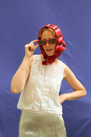 Striped Lambswool Triangle Scarf