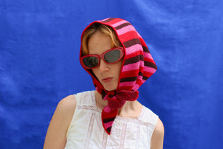 Striped Lambswool Triangle Scarf