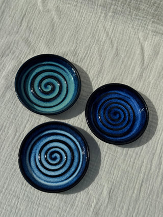 Circular Ceramic Trinket Dish - Dark