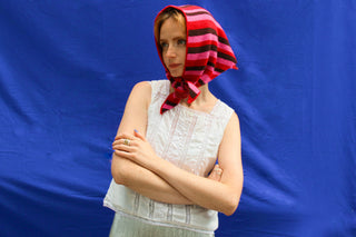 Striped Lambswool Triangle Scarf