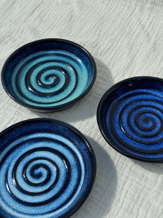 Circular Ceramic Trinket Dish - Dark