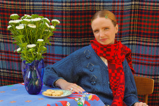 Reversible Patchwork Lambswool Scarf
