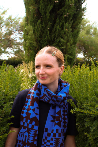 Reversible Patchwork Lambswool Scarf