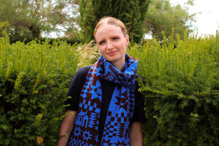 Reversible Patchwork Lambswool Scarf