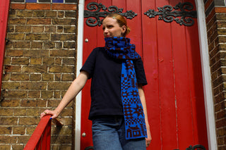 Reversible Patchwork Lambswool Scarf