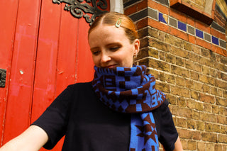 Reversible Patchwork Lambswool Scarf