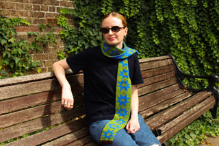Wonky Patchwork Lambswool skinny Scarves