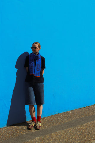 Wonky Patchwork Lambswool skinny Scarves