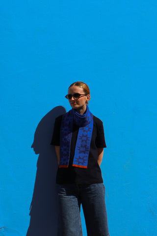 Wonky Patchwork Lambswool skinny Scarves