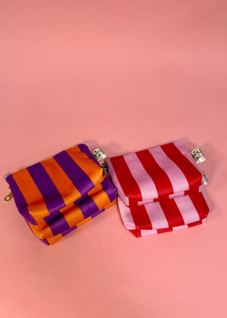Striped Velvet Mini Purse