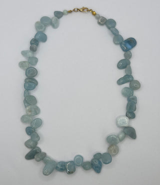 Aquamarine Gold Plated Necklace