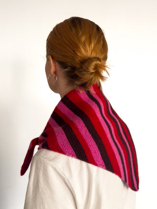 Striped Lambswool Triangle Scarf