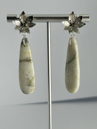 Jade Silver Plated Earrings