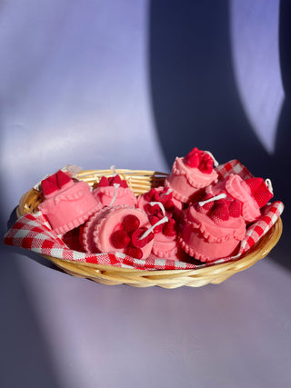 Pink Happy Birthday Cake Candle