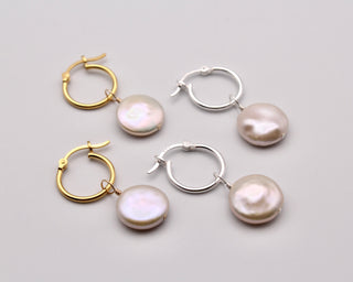 Coin Pearl Earrings