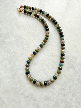 INDIAN AGATE RONDELLE NECKLACE