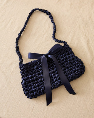 It's All Navy Ribbon Bow Bag