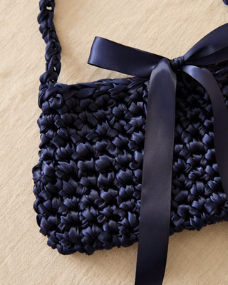 It's All Navy Ribbon Bow Bag