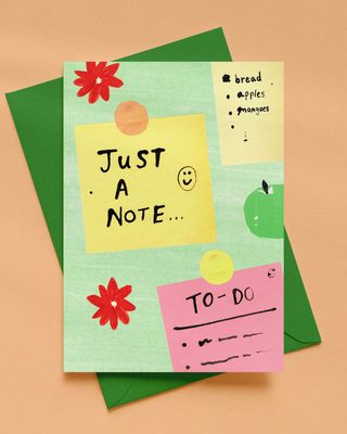 Just A Note Greetings Card