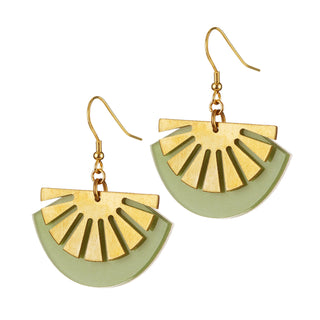 Jade & Brass Sunset Earrings