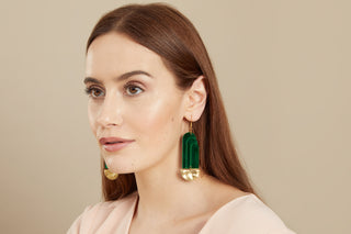 Green Fountain Earrings