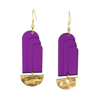 Purple Fountain Earrings