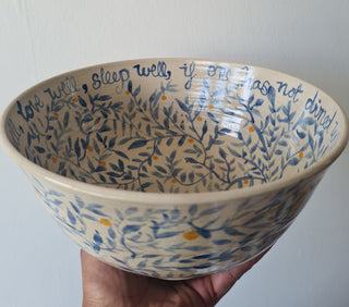 Deep Serving Bowl - Blue & Citrus
