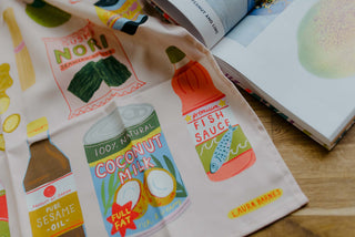 Asian ingredients organic cotton tea towel