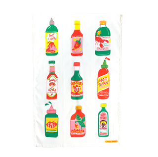 Hot Sauce organic cotton tea towel