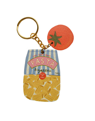Pasta charm keychain