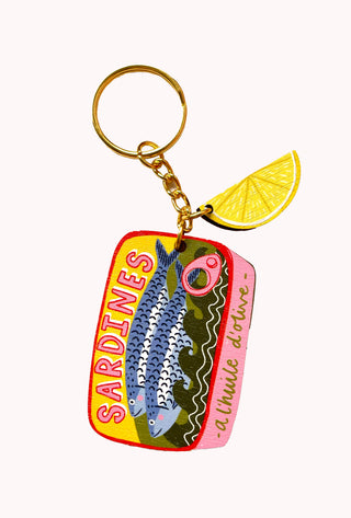Sardines charm keychain