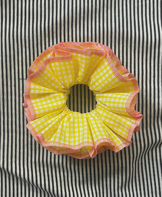 Lemon Ruffle Scrunchie