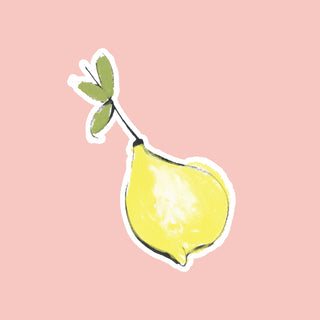 Illustrated Die Cut Sticker - Lemon