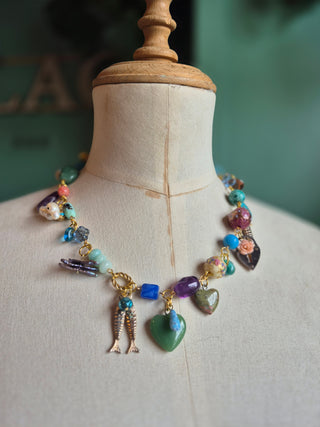 Lost and Found Necklace - Fish Charms